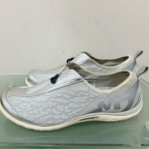 Merrell Womens Size 10 Enlighten Glitz Breeze Silver Gray Zip‎ Up Casual Shoes